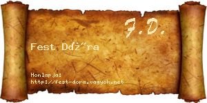 Fest Dóra névjegykártya